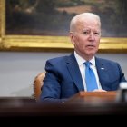 En la imagen, el presidente de EE.UU., Joe Biden, habla durante una reunión en la Casa Blanca, este 12 de julio de 2021, en Washongton.