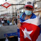 En Madrid hubo una marcha en contra del "castrismo" en Cuba.