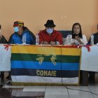 En el encuentro participaron Leonidas Iza, presidente electo de la Conaie, y Guadalupe Llori, presidenta de la Asamblea Nacional.