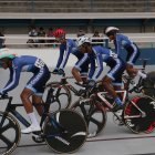 El equipo masculino de persecución pudo subir ayer al podio del Nacional, luego de colgarse la medalla de bronce. 
Agencia (ag-extra)