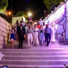 Acto. Funcionarios municipales, en la noche inaugural del memorial.