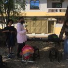 Feria. Algunos expositores en la jornada organizada en la Simón Bolívar.