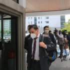 Diligencia. El fiscal Wilson Toainga llega a la Corte para la revisión de las medidas dictadas para Marco Flores.