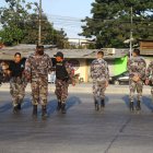 Uniformados custodian los exteriores de la Penitenciaría del Litoral, luego de los graves incidentes ocurridos el 21 de julio.