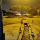 Aspecto. Se removió el concreto y se cavó una especie de agujero.