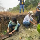 Personal del Ministerio del Ambiente participaron en la tarea de reforestación.