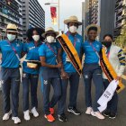 Parte del Team Ecuador previo al desfile inaugural. Hoy varios de ellos no siguen en competencia como el boxeador Julio Castillo y Alexandra Escobar, ambos los abanderados.