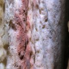 En la imagen, las marcas rojas encontradas en una estalagmita en la caverna de Ardales (en Málaga, España), que podrían ser las pinturas rupestres más antiguas del mundo conocidas hasta ahora.