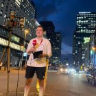 Luigi Marchelle en una de sus coberturas desde Tokio.