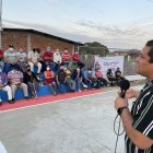 Militantes de Compromiso Social en Sucre, provincia de Manabí, participan de una asamblea de cara a la convención.