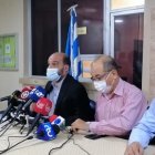 Christian Sarmiente, presidente de Fetug y George Mera, presidente de los taxistas del Guayas.