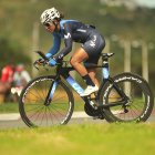 La ciclista riobambeña fue tercera en la prueba contrarreloj.