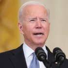El presidente de EE.UU., Joe Biden, habla sobre la situación en Afganistán durante un rueda de prensa.