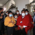 Tras el primer diálogo con el Gobierno los delegados de la Conaie no se mostraron muy conformes con los resultados.