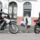 Patrullajes. La vigilancia en el Centro Histórico de la capital se reforzó con la presencia de 70 policías en moto.