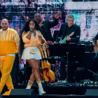 Fat Joe y Remy Ma durante el We Love NYC: The Homecoming Concert, que tuvo lugar el sábado pasado en Central Park de Nueva York para celebrar una nueva fase de la reapertura de la ciudad después de meses de cierre a causa de la pandemia de coronavirus.