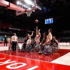 Un momento del partido de baloncesto en silla de ruedas entre España y Corea del Sur, en los Juegos Paralímpicos Tokio 2020, este miércoles en Tokio.