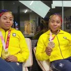 Poleth Mendes y Anaís Méndez pintaron de amarillo, azul y rojo el podio del lanzamiento de bala den Tokio 2020.