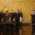 Ceremonia. Tres nuevos funcionarios se incorporan al gabinete de Guillermo Lasso.