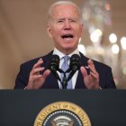 La Casa Blanca todavía no ha anunciado a qué eventos acudirá el gobernante para conmemorar los atentados del 11 de septiembre.
/MICHAEL REYNOLDS / EFE