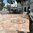 Sitio. El acto cívico se ejecuta en el monumento a la Fragua de Vulcano.