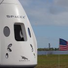 Fotografía de archivo de una cápsula Dragon de SpaceX en Cabo Cañaveral, Florida.