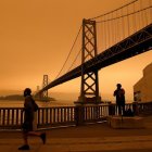 La contaminación de la atmósfera sobre el área de la bahía de San Francisco por los incendios. JOHN G. MABANGLO / EFE