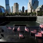 Vista del Monumento Nacional al 11-S en el World Trade Center en Nueva York (EE.UU.).