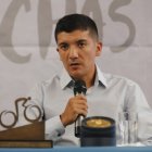 Richard Carapaz en rueda de prensa.