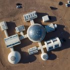 Imagen de archivo de una vista de la base del Proyecto Espacio-C que simula la vida en Marte en China.