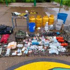 Los uniformados hallaron 85 municiones de calibre 5.56, ropa de tipo militar, materiales de intendencia, cargadores de radios de comunicaciones.