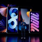 Fotografía cedida por Apple Inc. que muestra los nuevos iPad y iPad mini, este 14 de septiembre de 2021, en Apple Park en Cupertino, California.