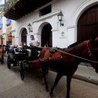 Los animales son un atractivo turístico en Cartagena. El oficio de cocheros es una tradición.