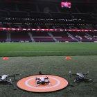 Drones en el Wanda Metropolitano.
