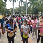 Aspirantes forman columnas para ingresar a rendir la prueba Transformar, el pasado 26 de agosto en Guayaquil.