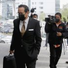Abogados. David Vaca, defensor de Esteban Celi, hermano del excontralor Pablo Celi a su ingreso a la Corte.