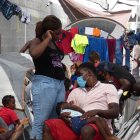Un grupo de migrantes haitianos permanece en un albergue, el 21 de septiembre de 2021, en la ciudad de Reynosa, estado de Tamaulipas (México).