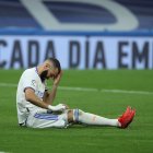 El delantero francés del Real Madrid, Karim Benzema, no estuvo fino en el ataque blanco.