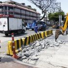 Labores. Ayer por la mañana iniciaron los trabajos en la Rodolfo Baquerizo, que se extenderán por seis meses.