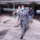 Diligencia. Jorge Yunda acudió ayer al Complejo Judicial norte de Quito para la instalación de la audiencia.