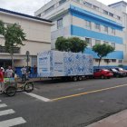 El bus donde supuestamente el Municipio puso en marcha el servicio.