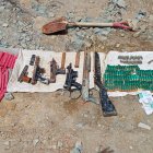 Material. Sigue el decomiso de armas y material usado para minería ilegal.