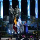 La alcaldesa Cynthia Viteri en la sesión solemne.