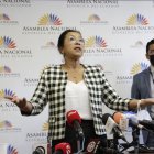 Presidenta. Guadalupe Llori escogió un tono conciliador para llamar a que el Gobierno presente sus reformas.