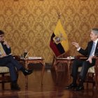 La noche de este 13 de octubre de 2021, el presidente de la República, Guillermo Lasso, dio una entrevista al periodista Carlos Vera.