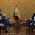 Entrevista del presidente Guillemo Lasso con el presentador Carlos Vera.