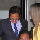 Anuncio. El exfedensor en la sala de audiencias antes del anuncio de la condena.