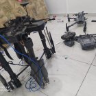Los drones hallados en la vivienda de una urbanización de la vía a Daule, en Guayqaquil.