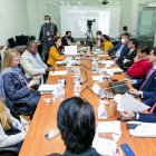 Parte de la mesa de Fiscalización sesionó de manera presencial en la sede legislativa.