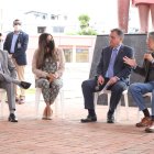 ENCUENTRO. El primer mandatario estuvo ayer reunido con jóvenes de Solanda, en el sur de Quito.